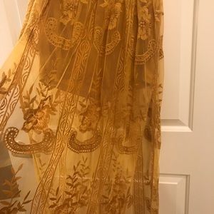 Yellow Lace Maxi Dress